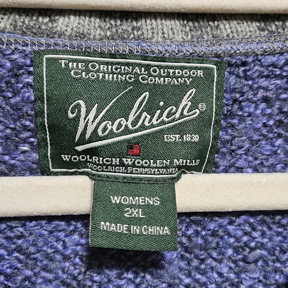Woolrich Blue Vintage 90's Zip Pullover - Picture 3 of 5